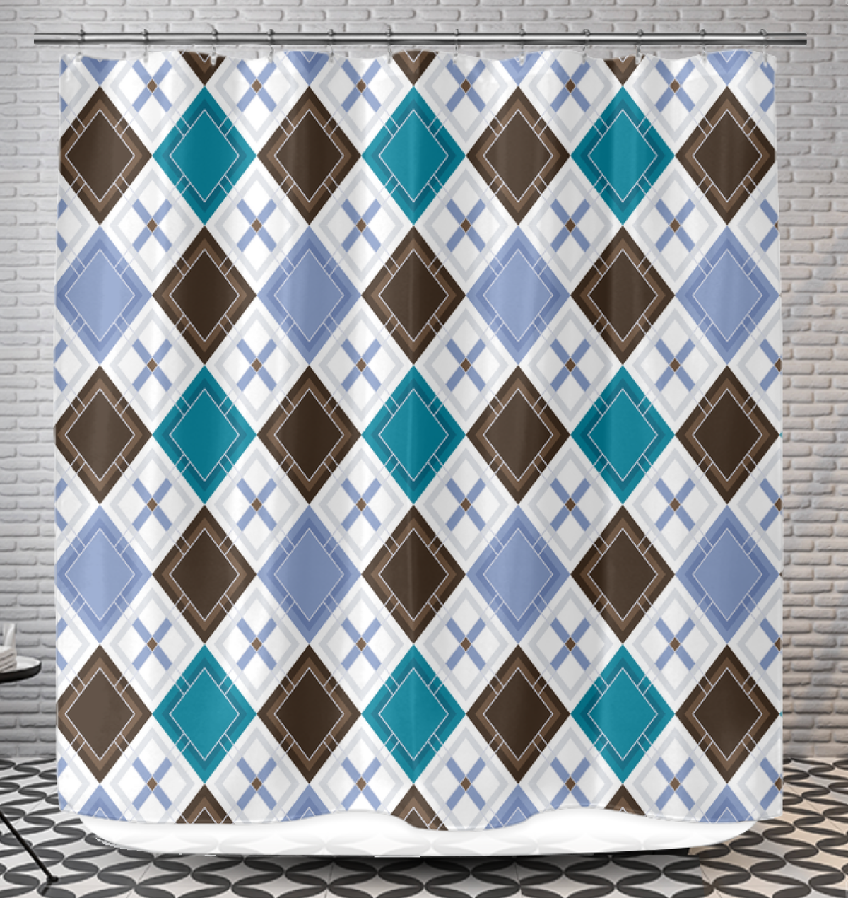 Radiant Diamondscape Shower Curtain