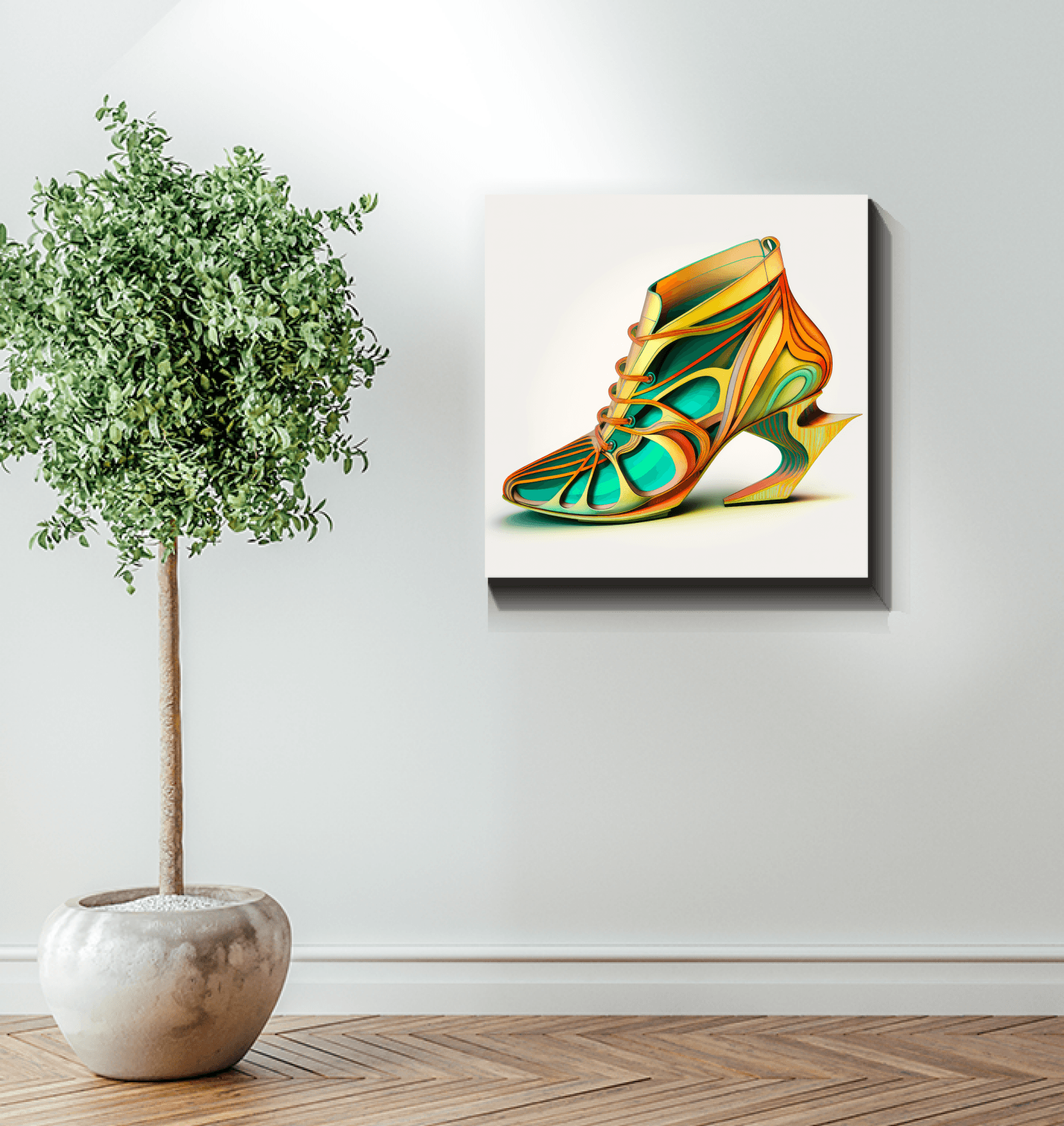 Abstract Footwear Vision - Futuristic Canvas Print - Beyond T-shirts