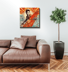 Surfing Serenity Canvas Art - Beyond T-shirts