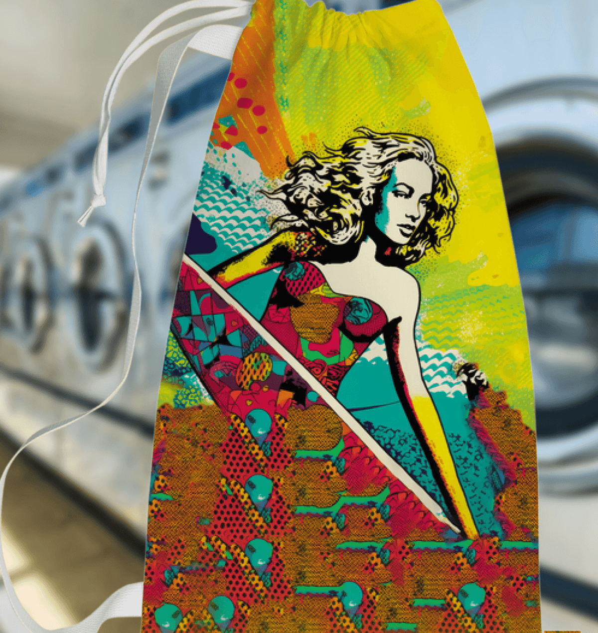 Surfing 104 Laundry Bag - Beach Design