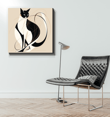 Elegant Whisker Reflection Canvas - Beyond T-shirts