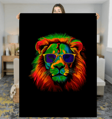 Lion and Cub Connection Sherpa Blanket - Beyond T-shirts