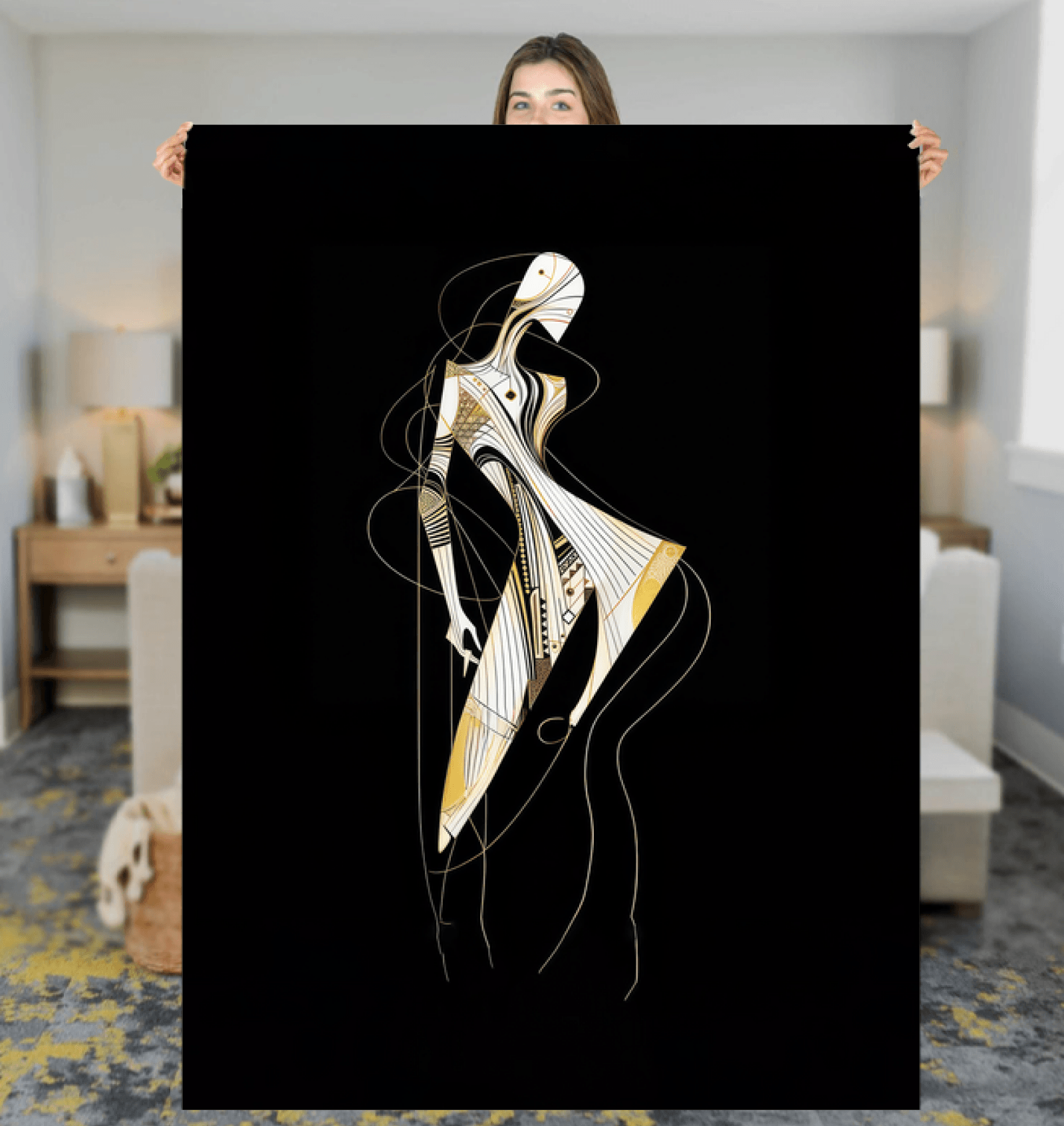 Elegant Regal Damask Sherpa Blanket - Beyond T-shirts