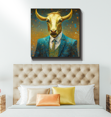 Deer's Serene Woodland Wrapped Canvas