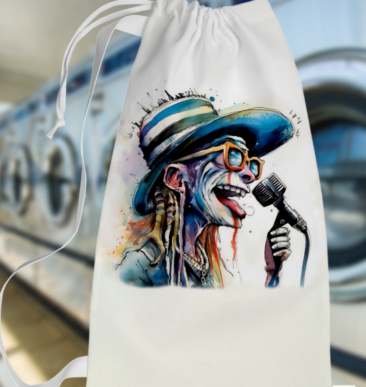 Rapper's Rhythmic Revelry Laundry Bag