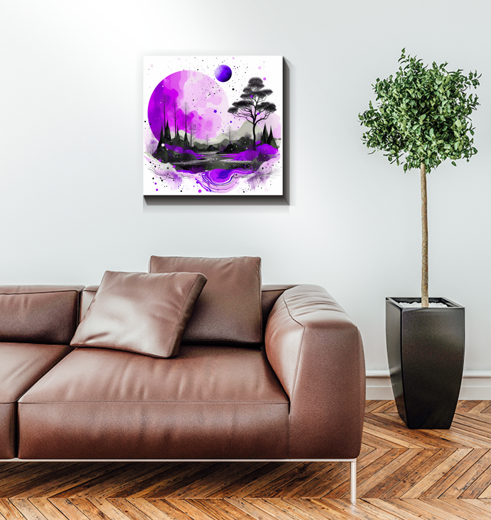 Serenity Summit Mountain Landscape Canvas