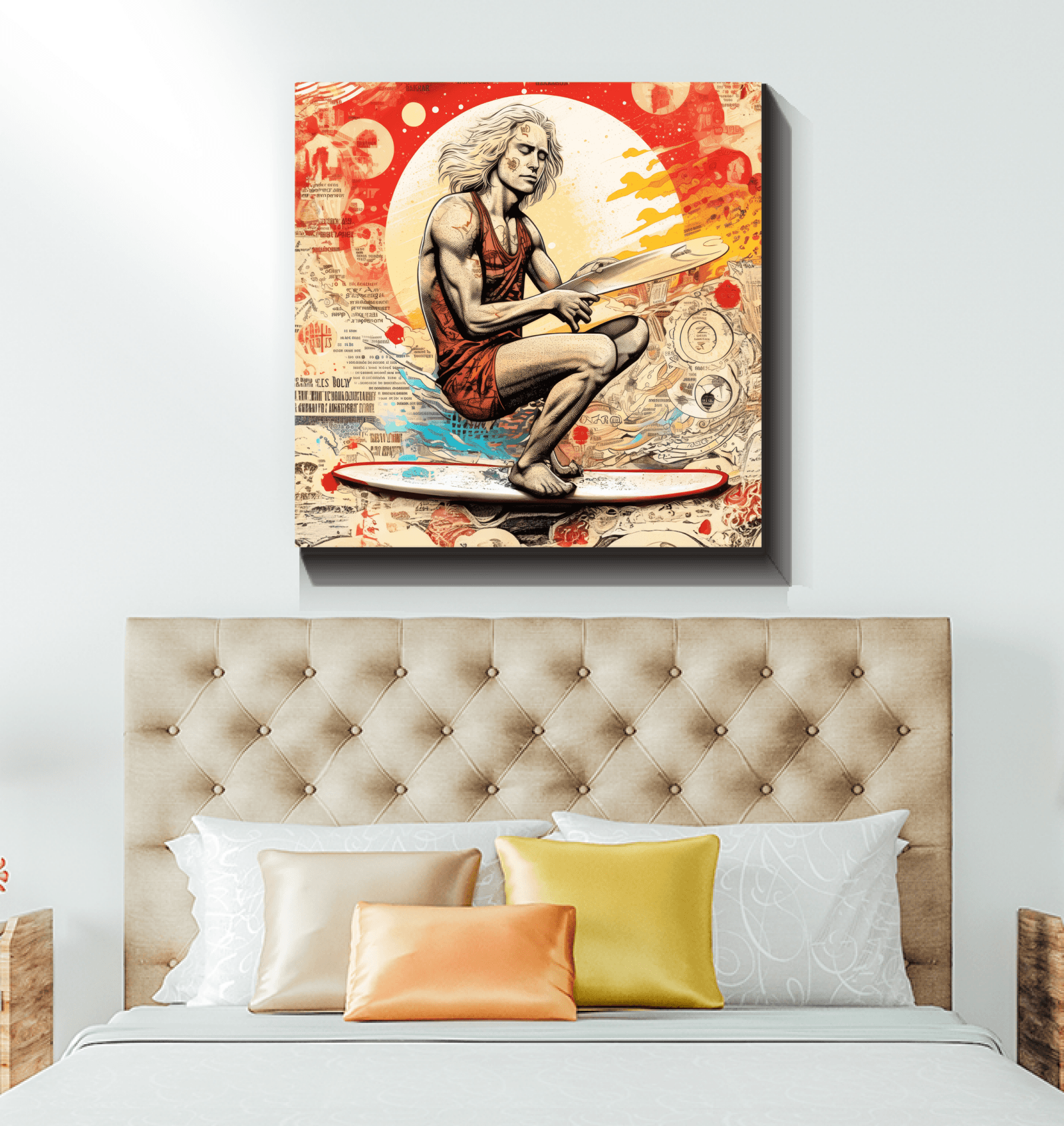 Coastal Explorer Surfing Canvas Art - Beyond T-shirts