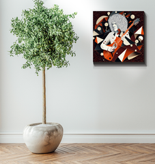 Keyboard Kaleidoscope Wrapped Canvas