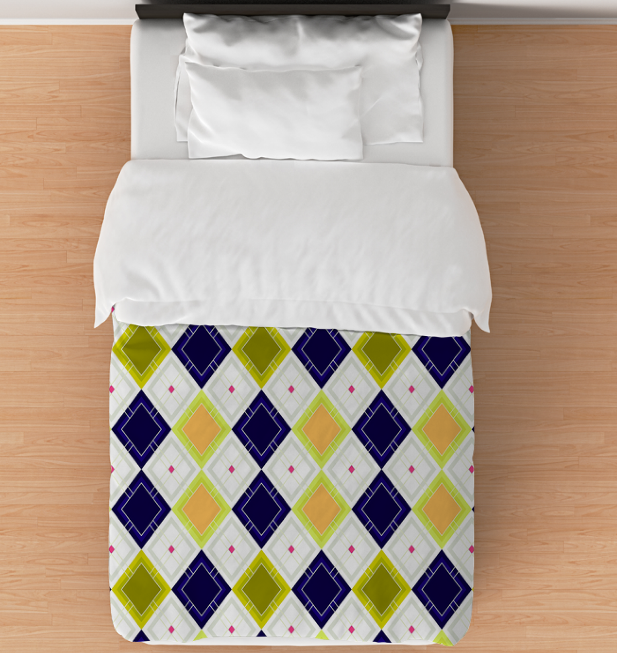 Diamond Lattice Opulence Duvet Cover