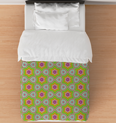 Artistic Expressions patterned duvet cover in a stylish bedroom setting.