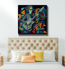 Vinyl Revival Musical Wrapped Canvas