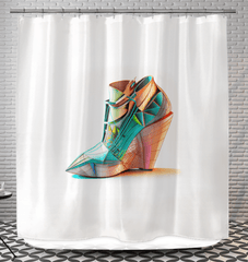 Futuristic Balance Shower Curtain - Beyond T-shirts