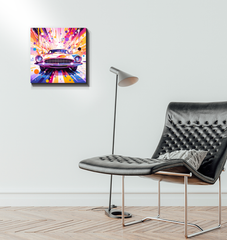 City Taxi Hustle Wrapped Canvas