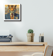 Wrapped Canvas - Detective Dog in a Trench Coat - Detailed Look.
