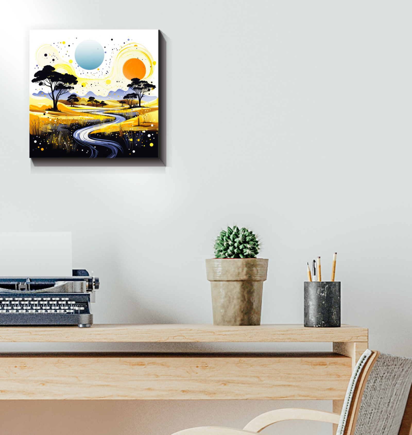 Tranquil Tropics Beach Landscape Canvas