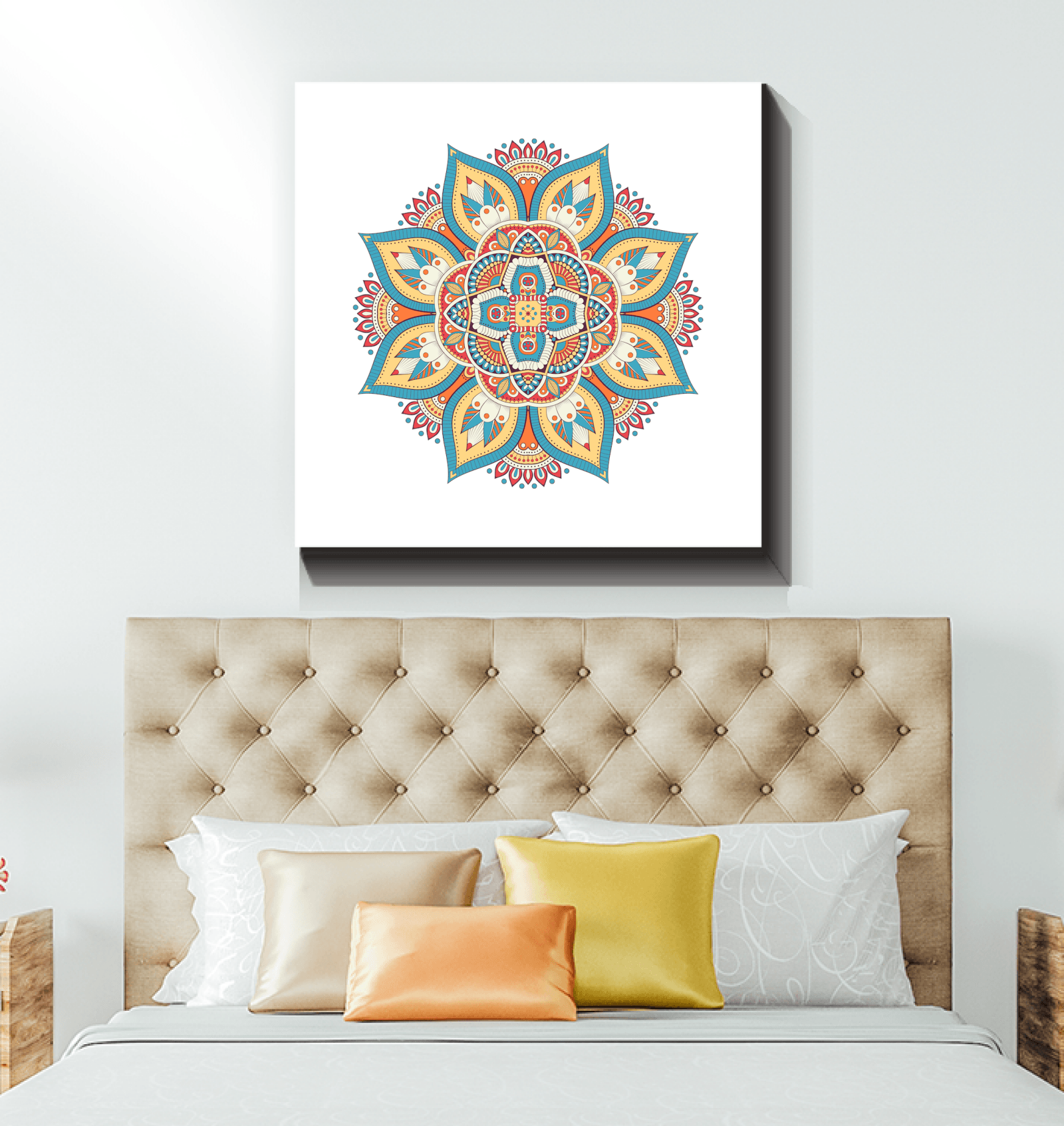 Floral Mandala Harmony Metal Art - Beyond T-shirts