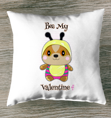 Bee My Valentine Outdoor Pillow