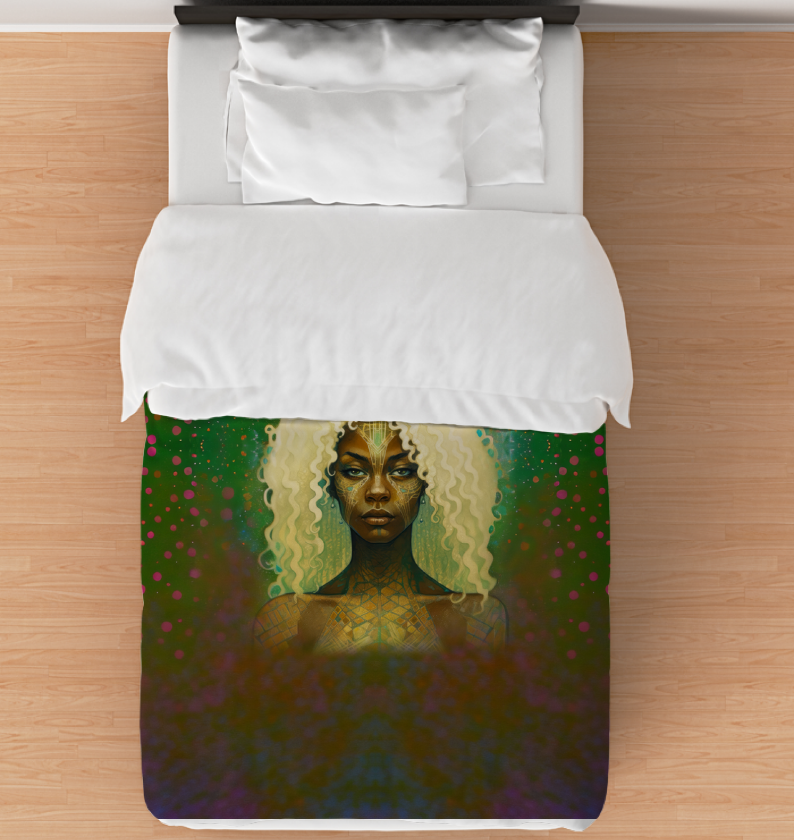 Luminous Lunar Duvet Cover with Moon Design