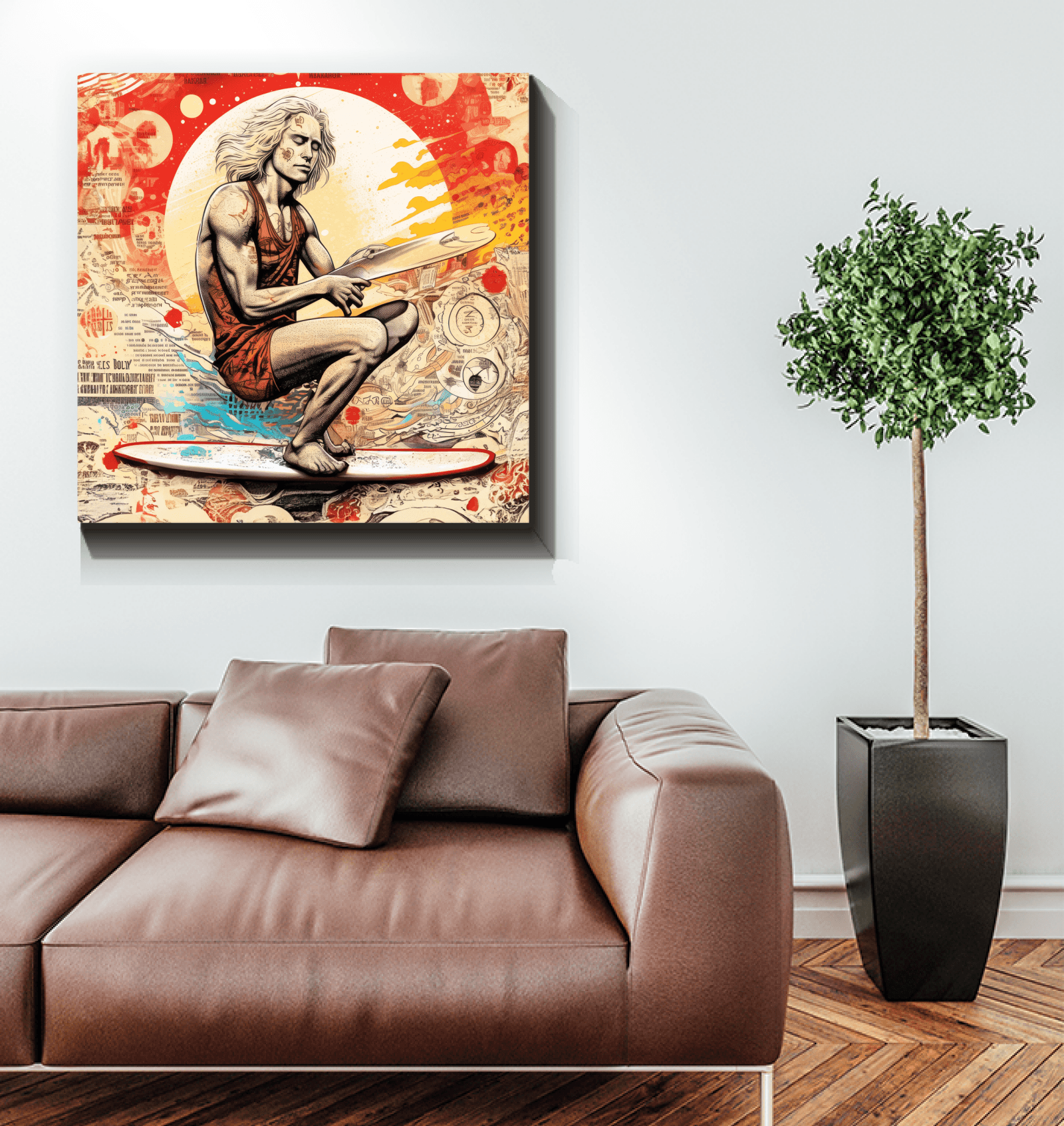 Coastal Explorer Surfing Canvas Art - Beyond T-shirts