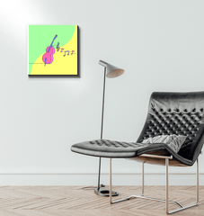 Violin Line Art 1 Wrapped Canvas - Beyond T-shirts