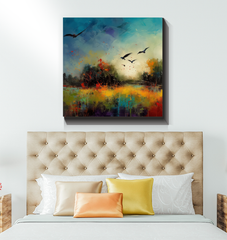 Sun-kissed Fields of Wheat Wrapped Canvas