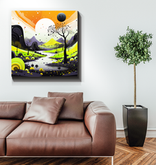 Whispering Willow Wonders Forest Landscape Canvas