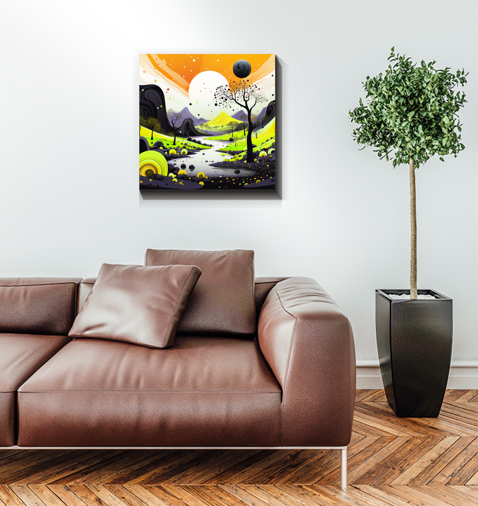 Whispering Willow Wonders Forest Landscape Canvas