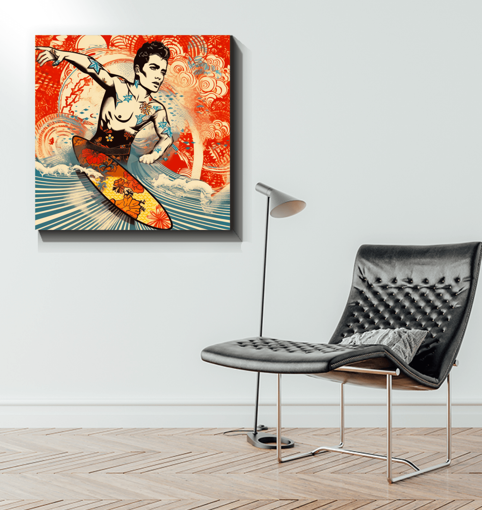 Oceanic Dreams Surfing Canvas Art - Beyond T-shirts