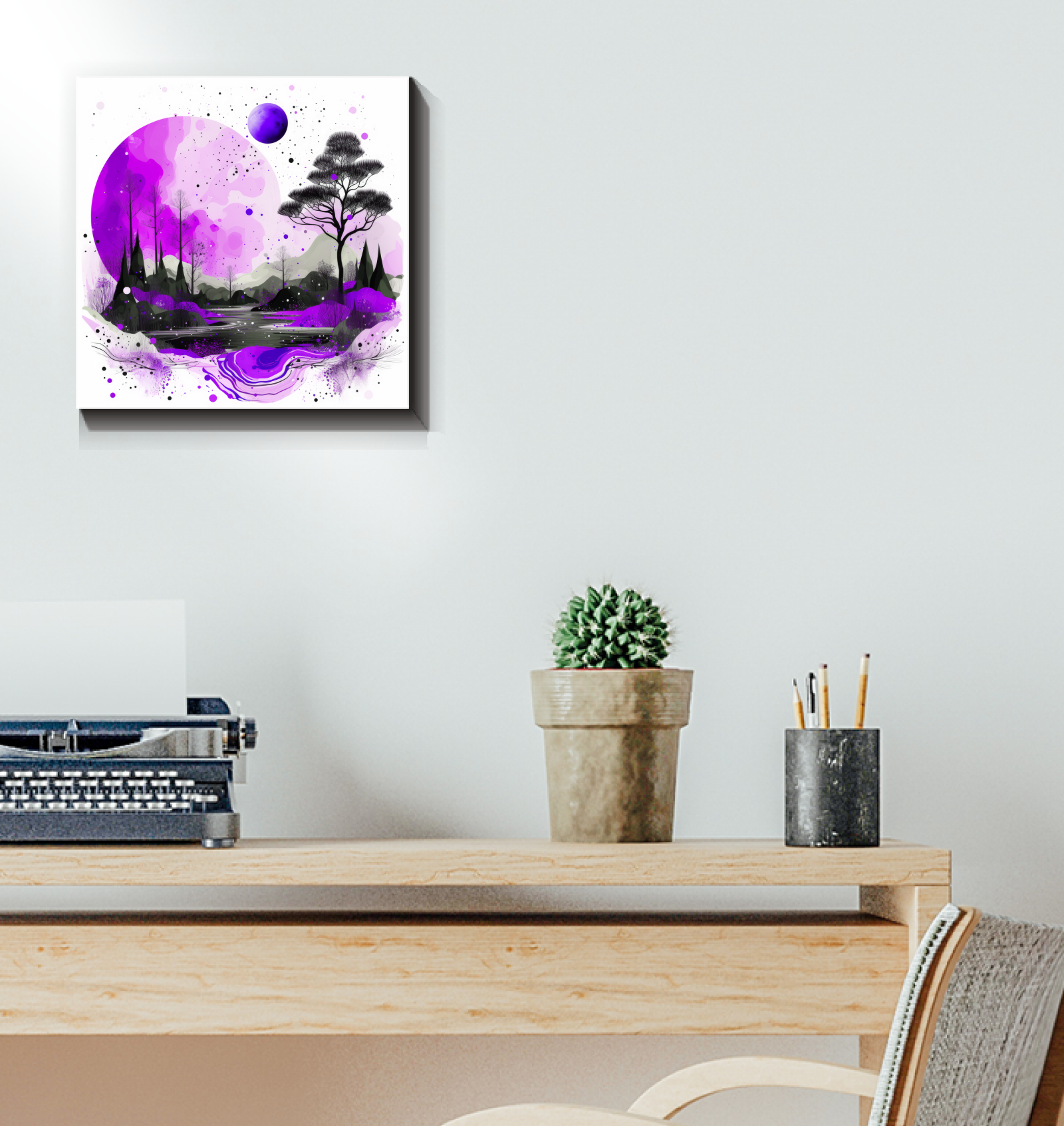 Serenity Summit Mountain Landscape Canvas