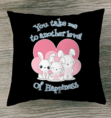 Level Of Happines Outdoor Pillow