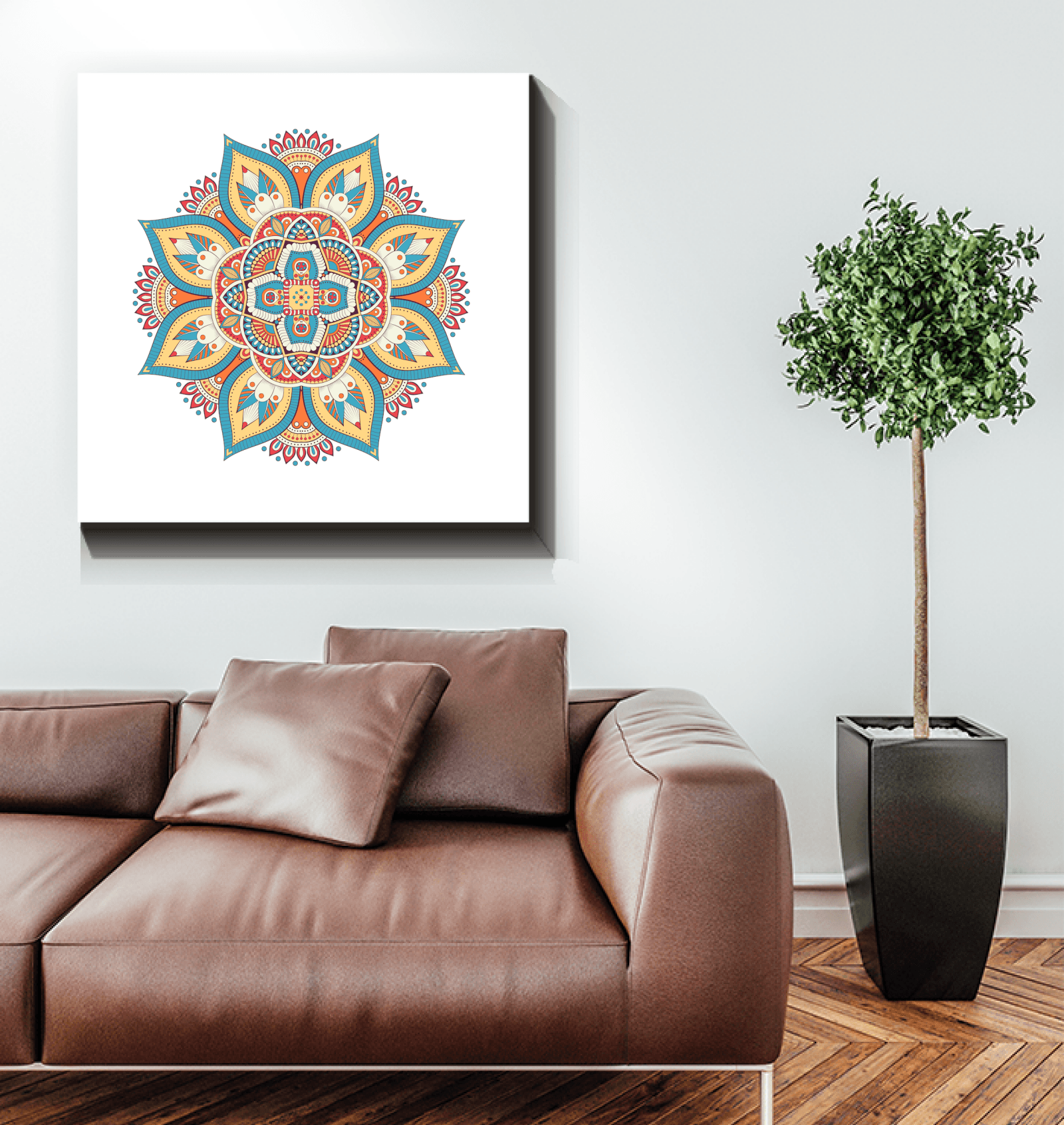 Floral Mandala Harmony Metal Art - Beyond T-shirts