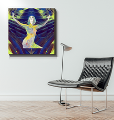 Melodic Symphony canvas blending music with art.