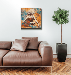 Surfing 5 03 Wrapped Canvas in a room setting