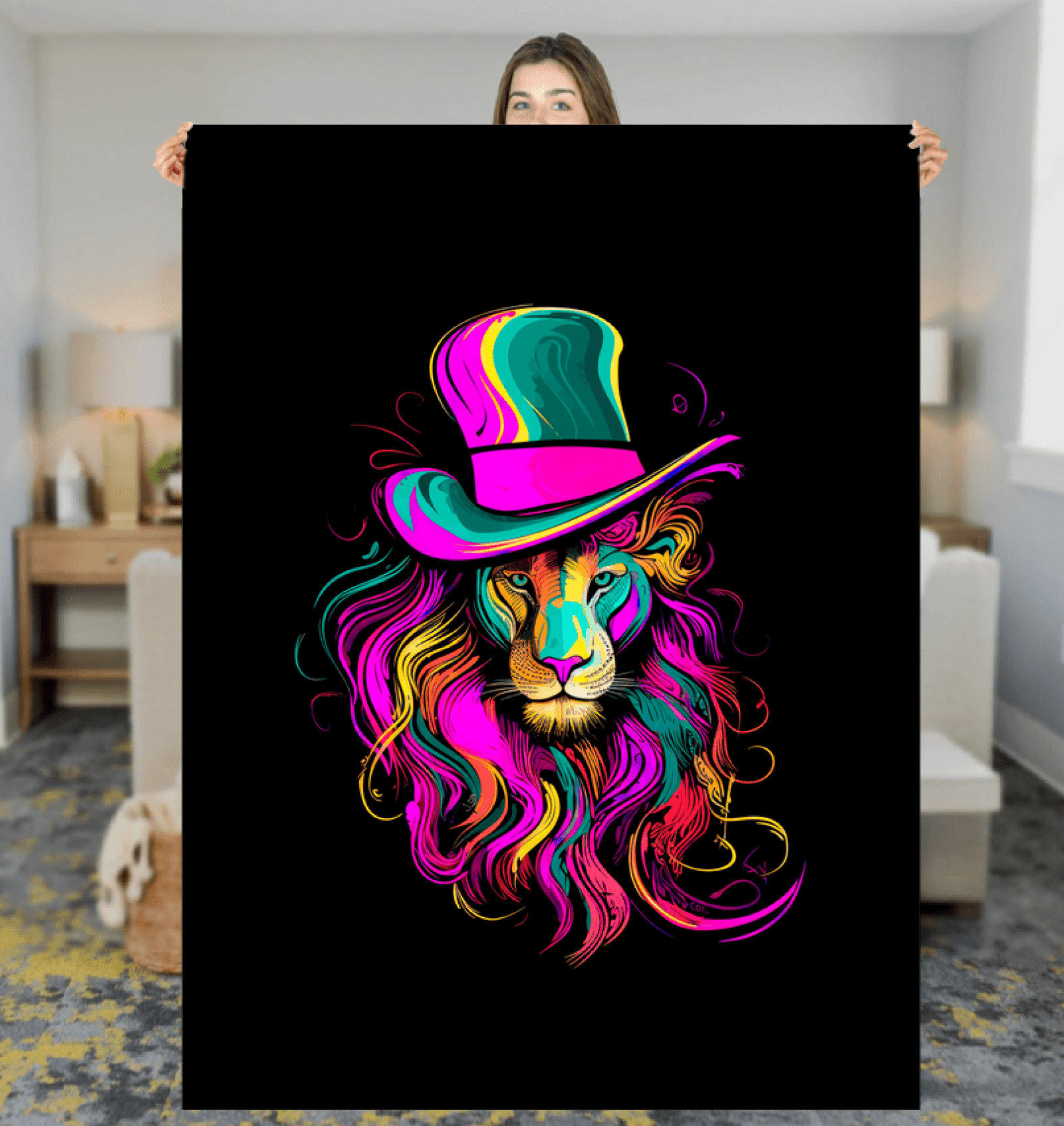 Roaring Lion Majesty Sherpa Blanket - Beyond T-shirts