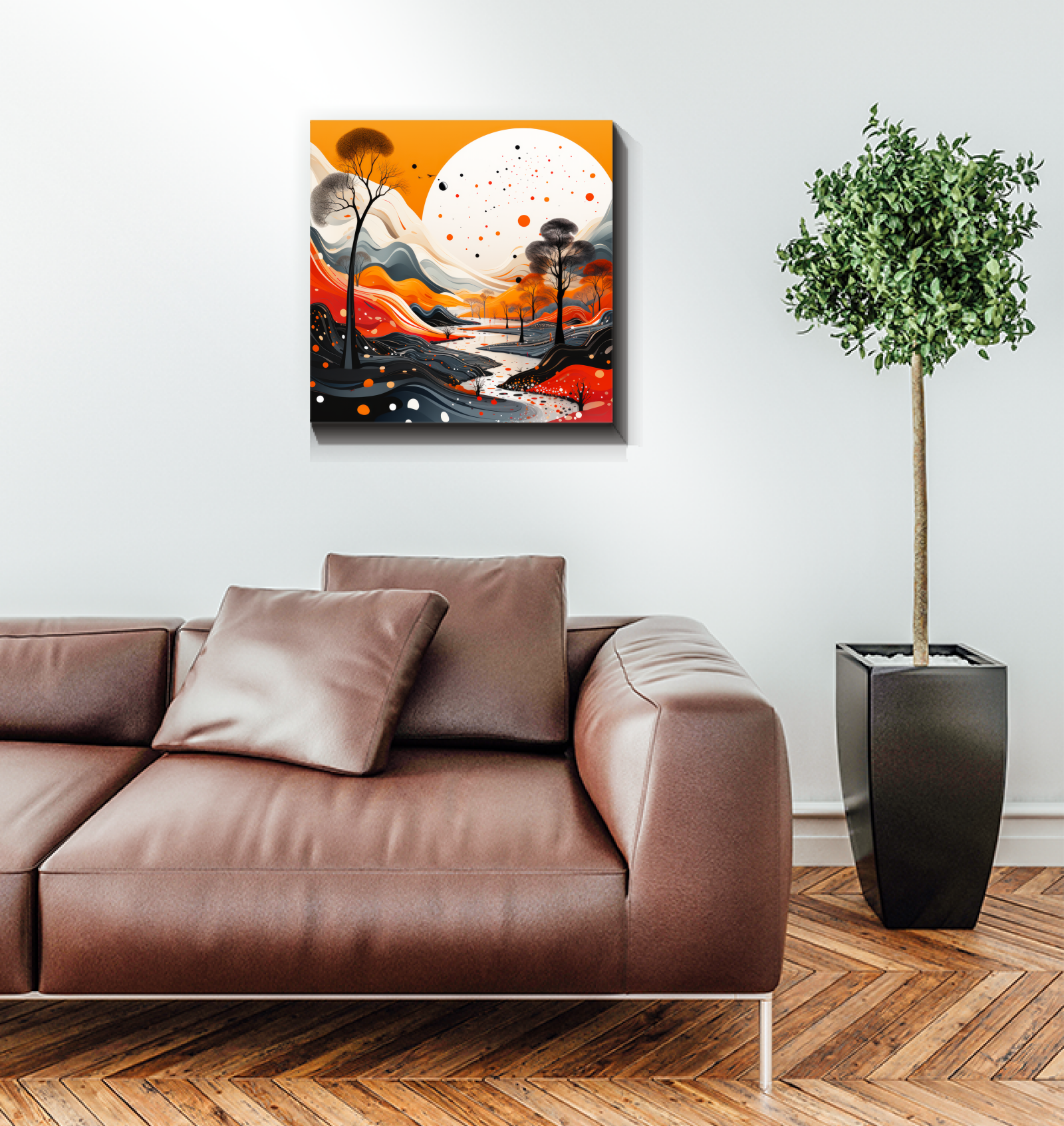 Luminous Lake Water Landscape Canvas