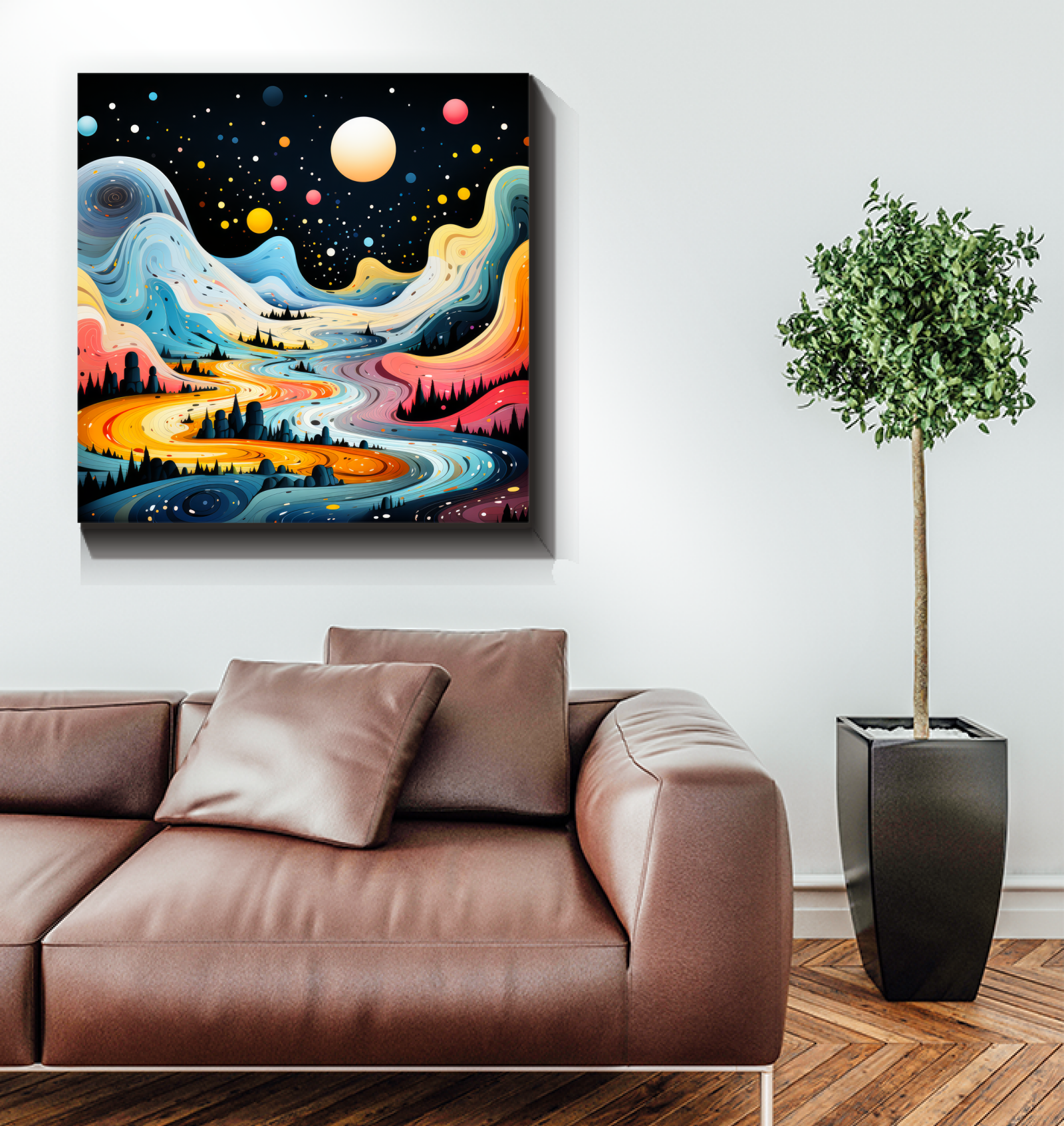Lustrous Lagoon Tropical Landscape Canvas