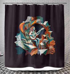 Acoustic Aura Shower Curtain