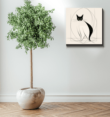 Graceful Cat Ballet Pose Canvas - Beyond T-shirts