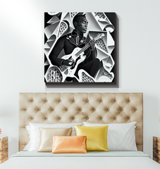 Jazz Sax Serenade Wrapped Canvas