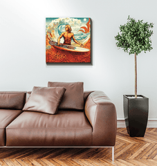 Surfing Symphony Canvas Art - Beyond T-shirts