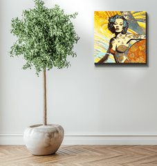 Surfing 5 28 Wrapped Canvas in a bedroom decor