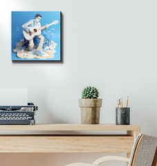 Ethereal Elegance art piece in a modern living room