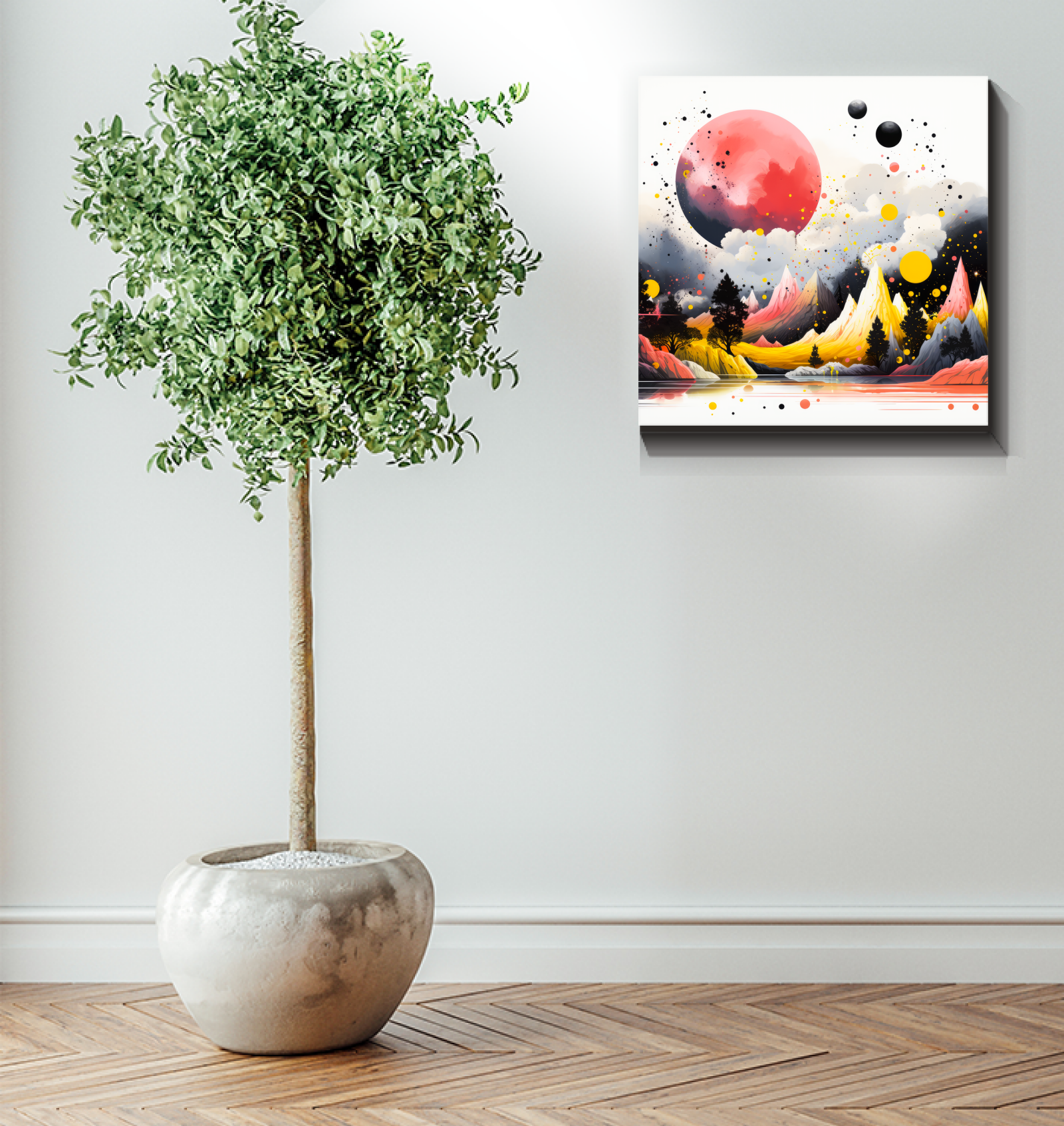 Radiant Rainforest Jungle Landscape Canvas