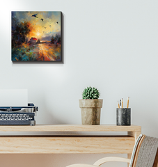 Snowy Serenity Wrapped Canvas