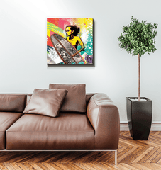 Stunning sea scene on Surfing 5 29 Wrapped Canvas