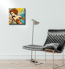 Side view of Surfing 5 24 Wrapped Canvas