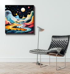 Lustrous Lagoon Tropical Landscape Canvas