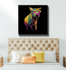 Playful Piglet Canvas Art - Beyond T-shirts