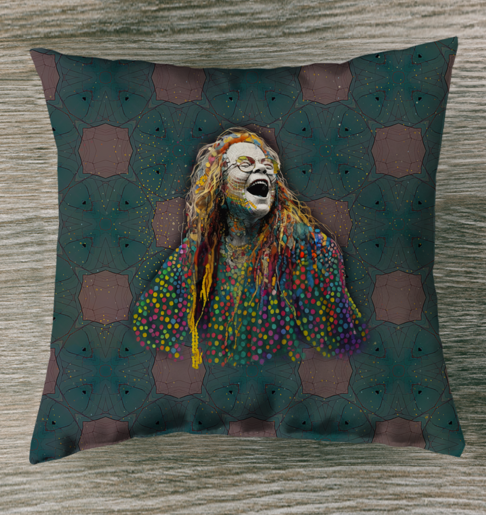 Garden Glee Outdoor Pillow - Front View