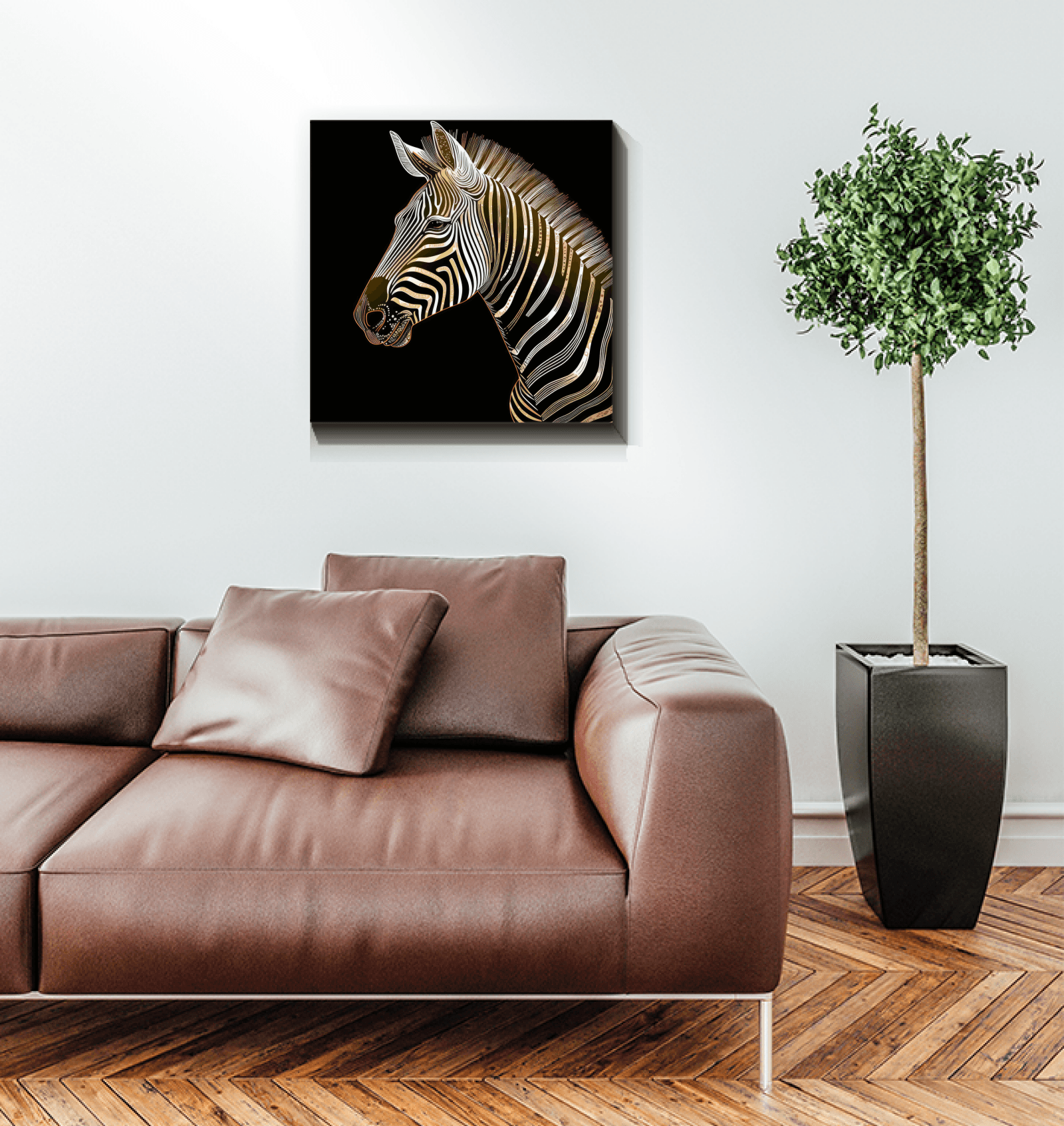 Sunset Silhouette Zebra Canvas - Beyond T-shirts